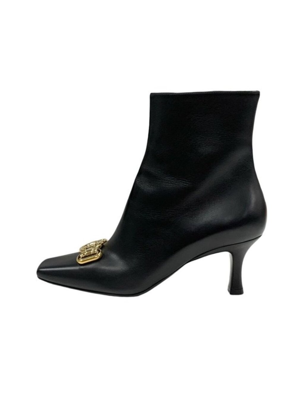 Louis Vuitton Rotary Line Boots Short Shoes Leather Black Gold Logo - Picture 3 of 10